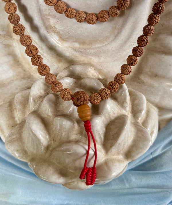 Rudraksha Prayer Mala Beads (108) – Handmade in Nepal - Ships from US