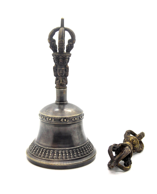 Nine-pronged Sterling Silver Bell & Dorje - Standard – Tibetan