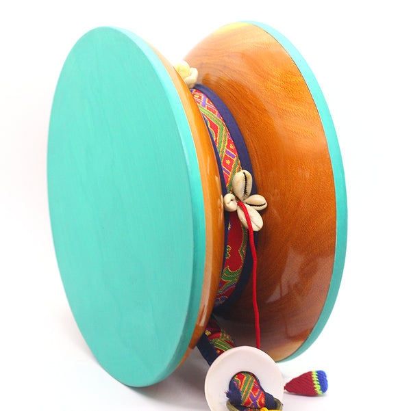 Chöd Drum | Acacia Wood  | Painted Skin | 7.0” - 8.5”