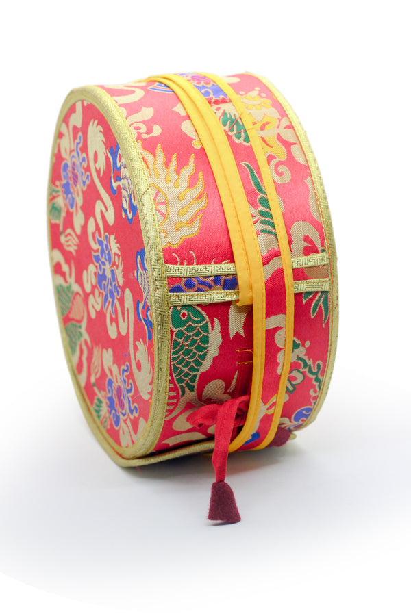 Chöd Drum | Acacia Wood  | Painted Skin | 7.0” - 8.5”